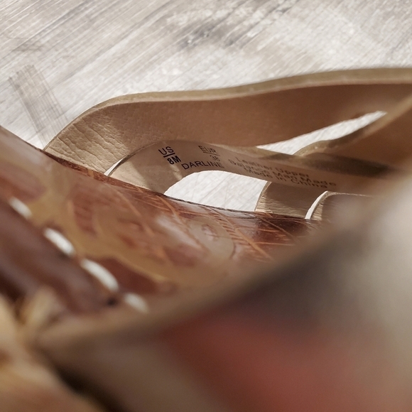 NEW Sam Edelman Darline Leather Metallic Sandals - Picture 8 of 9